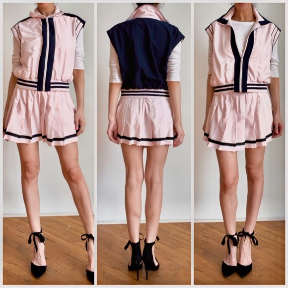 Vintage Lily's of Beverly Hills Pickleball Sport Tennis Zip Vest Pleated Skirt - Picture 8 of 14